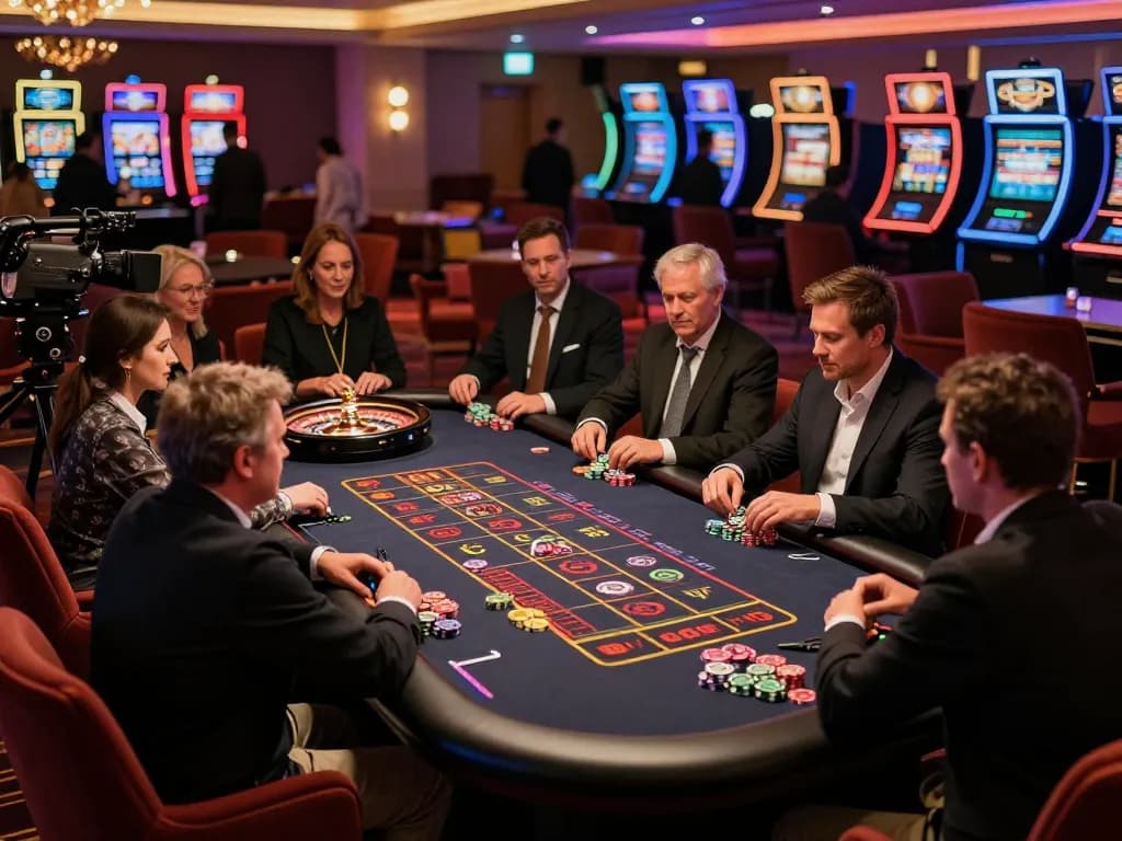 Players enjoying the thrilling gameplay at the TG88 roulette table in a lively casino atmosphere