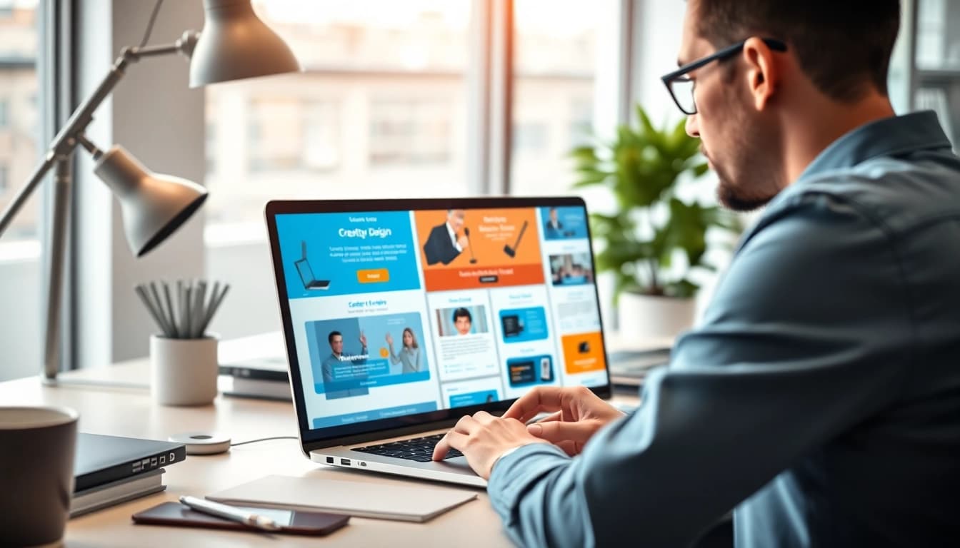 Creating a compelling hubspot marketing email in a vibrant office setting.