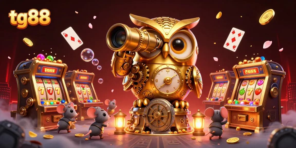 Engage with tg88's vibrant casino experience featuring animated characters exploring dynamic gaming elements.
