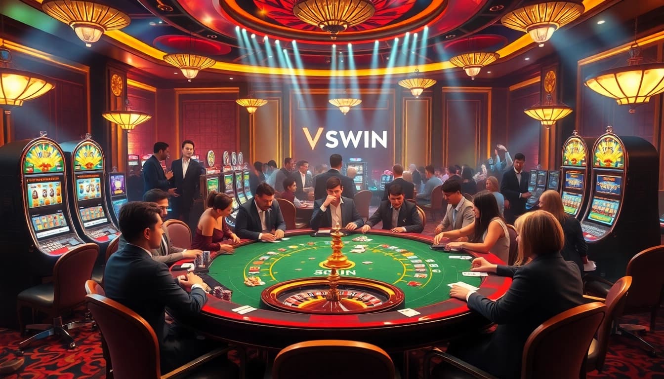 Experience the thrilling atmosphere at VSWIN, featuring luxurious casino gaming and vibrant excitement.