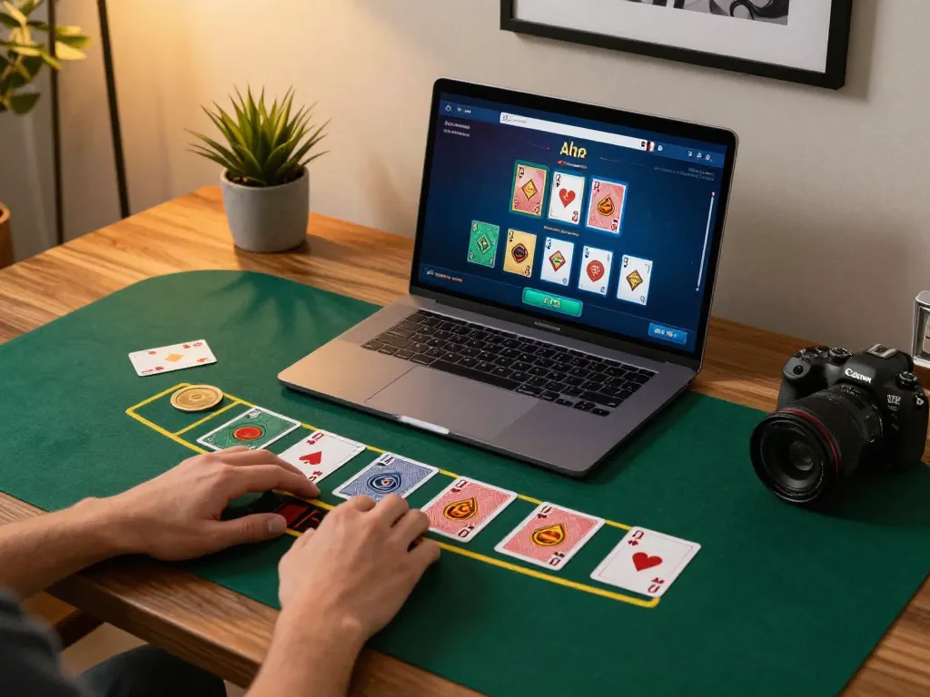 Engaging online blackjack experience at 壹發娛樂 with player focused on the game.