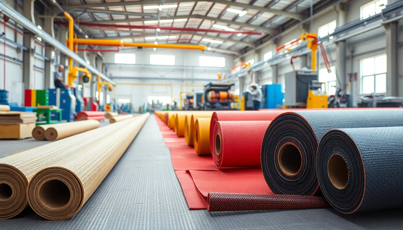 Fiberglass mat manufacturers showcasing high-quality production processes in a factory environment.
