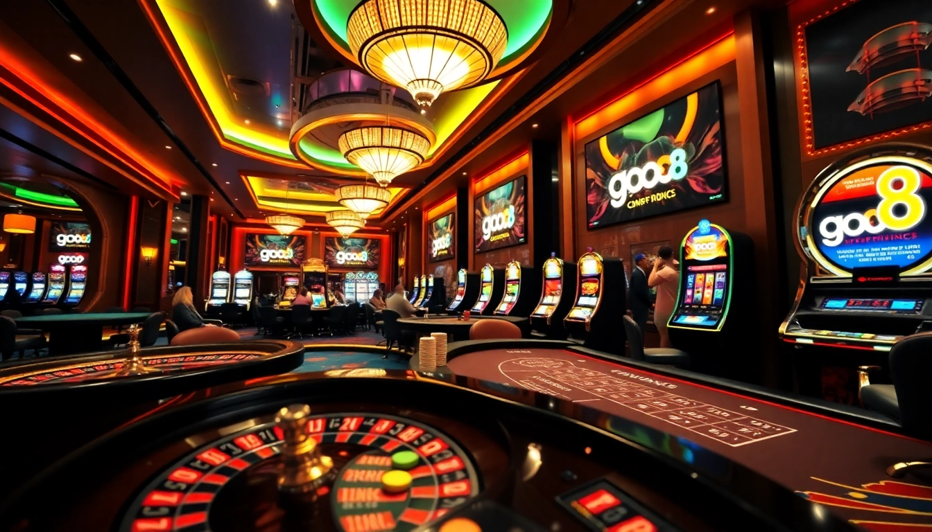 Experience the excitement of go8 gaming with vibrant casino tables and dynamic players.