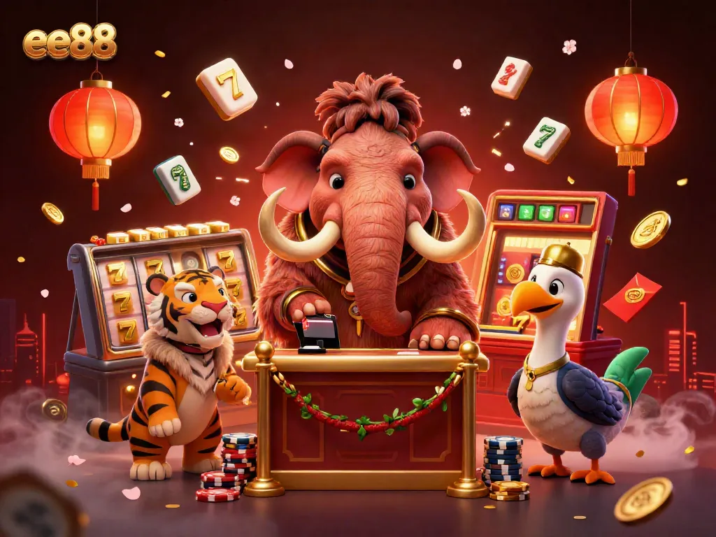 Check IDs at the entry to ee88 casino with colorful gaming elements and VIP guests.