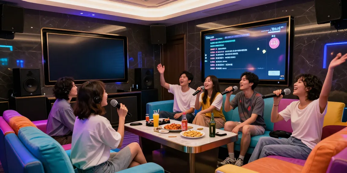 강남 달토에서 친구들과 즐거운 노래를 부르는 모습