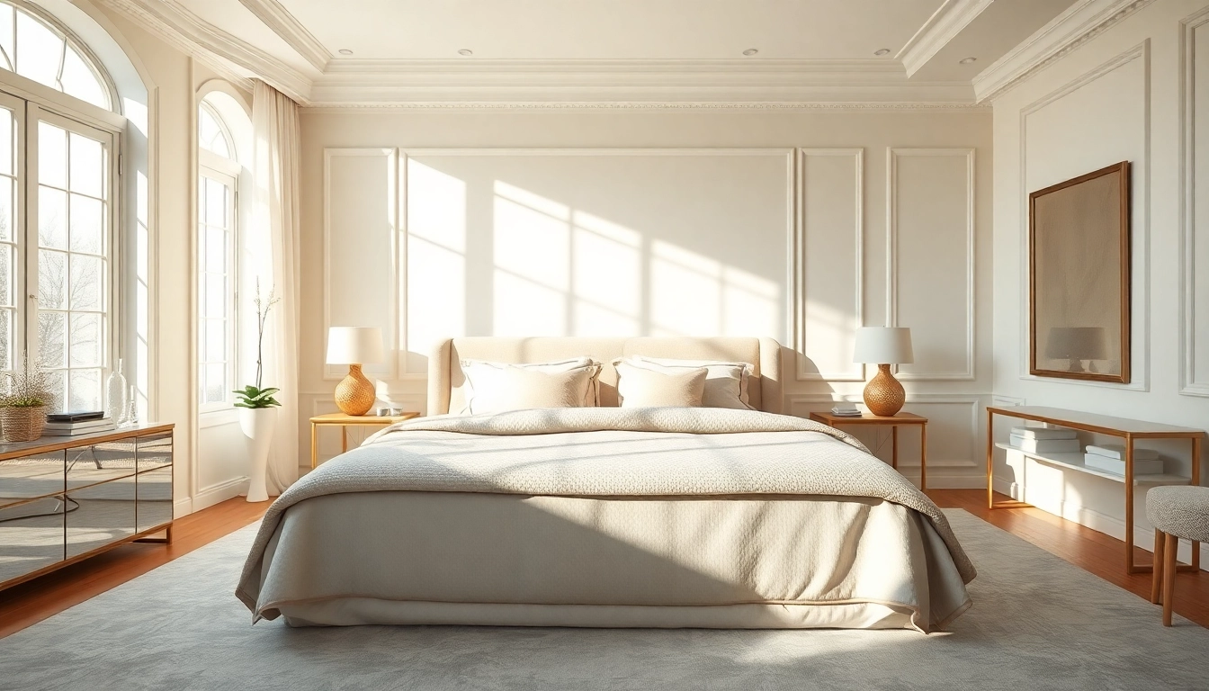 Exquisite king bed dimensions displayed in a serene bedroom setting with elegant decor.