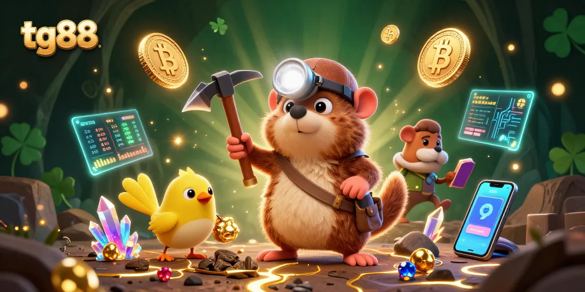Engage in tg88 with a treasure-hunting mole in an enchanting casino cave.