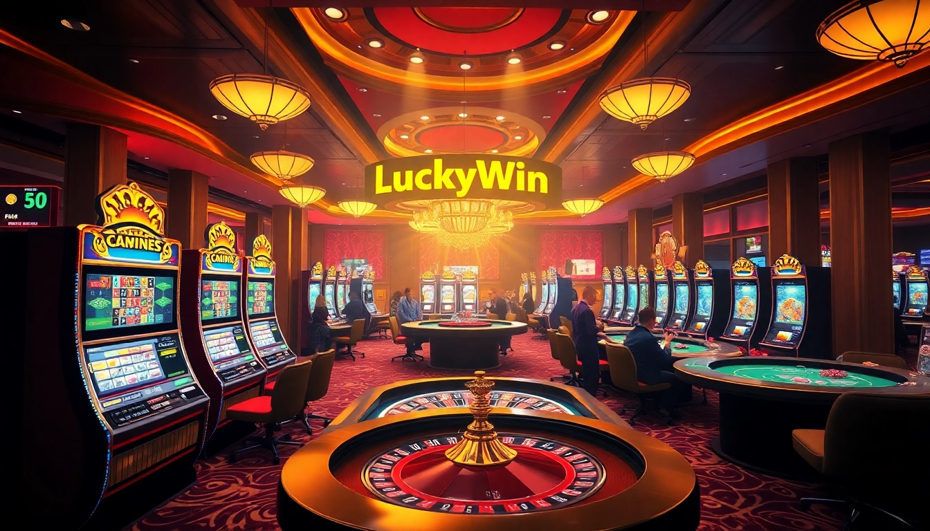 Experience the thrill of LuckyWin with vibrant casino gameplay and colorful slot machines.