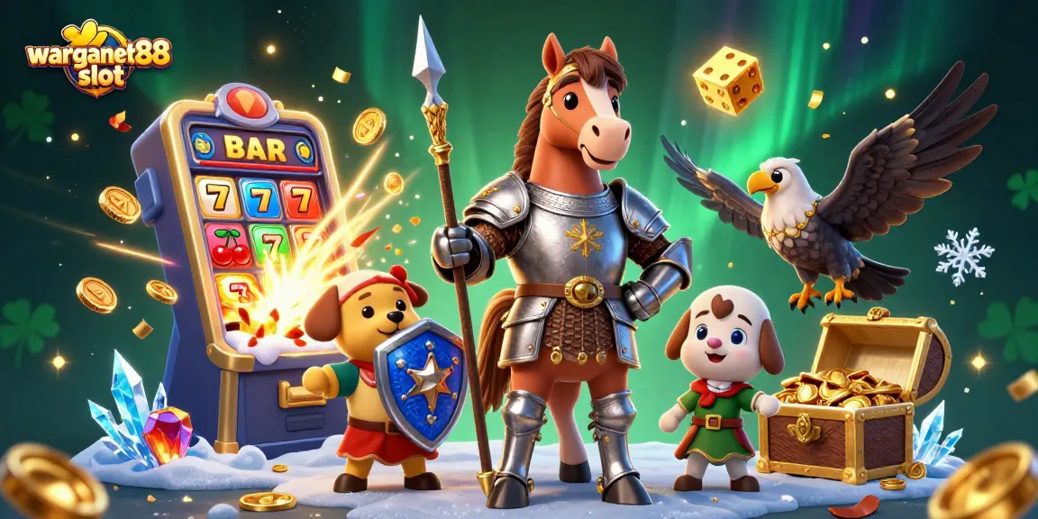 Experience the excitement of warganet88 slot with knights, gold coins, and jackpot action!