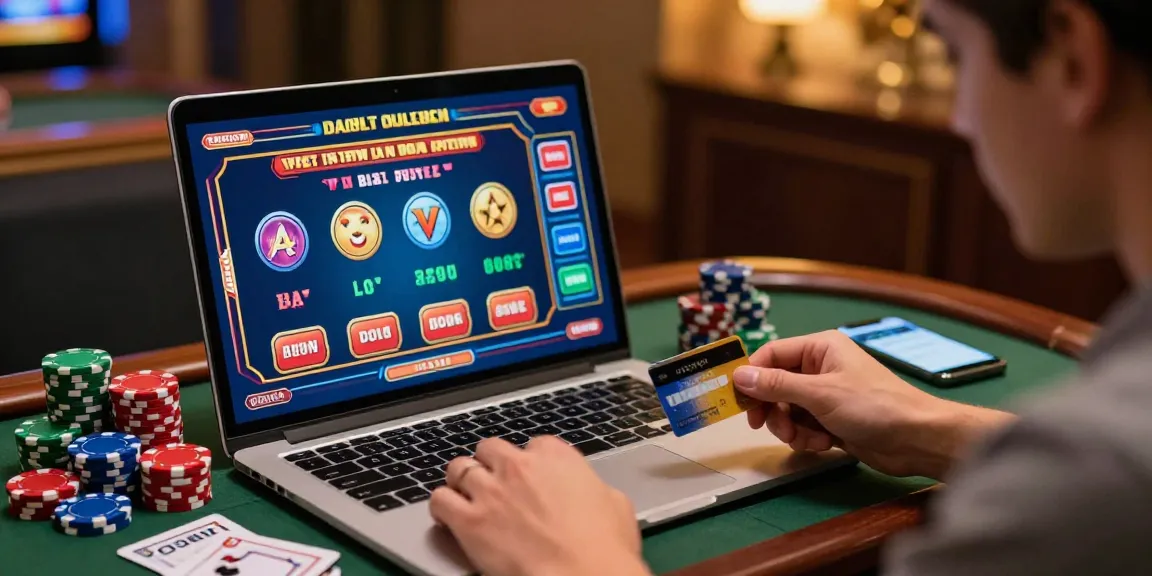 Engaging online casino gameplay at https://mhfe.org.uk, showcasing credit card transactions and vibrant game graphics in a dynamic environment.