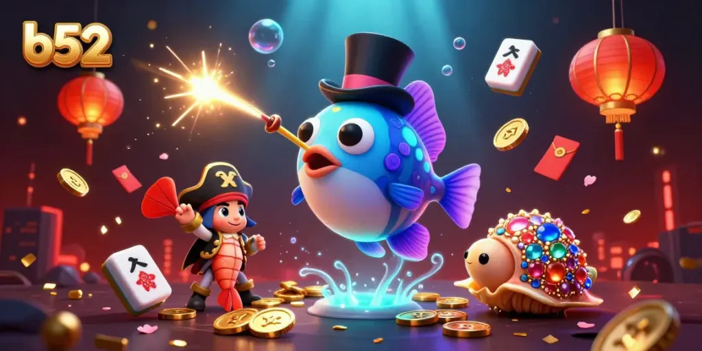 Play and win in B52's vibrant and engaging gaming environment filled with treasure.