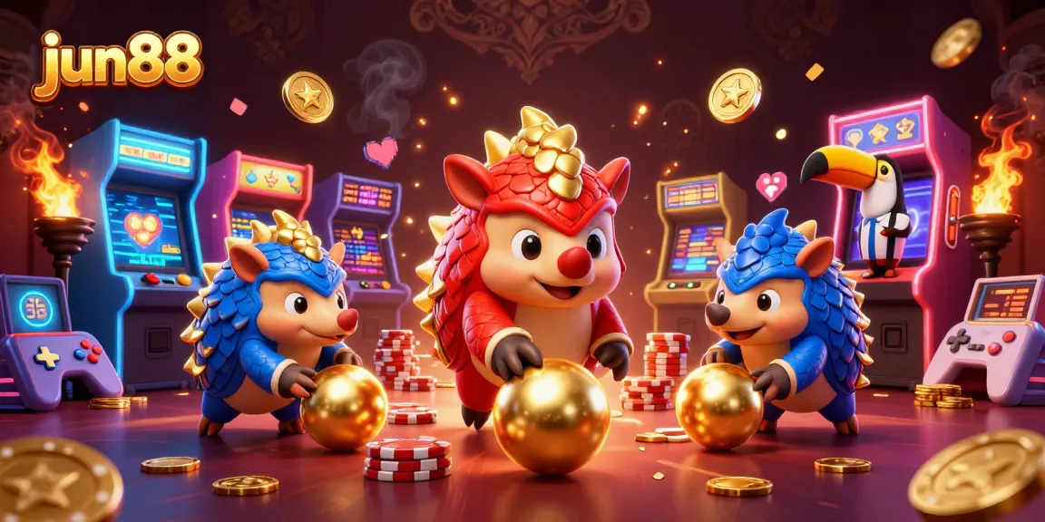 Experience thrilling gameplay at jun88 with vibrant rival pangolins competing in a dynamic casino scene.