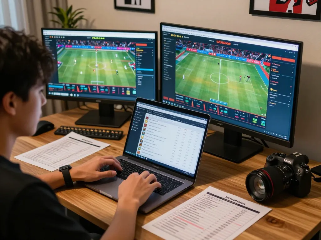 Xoilac online betting setup showcasing live sports events and engagement.