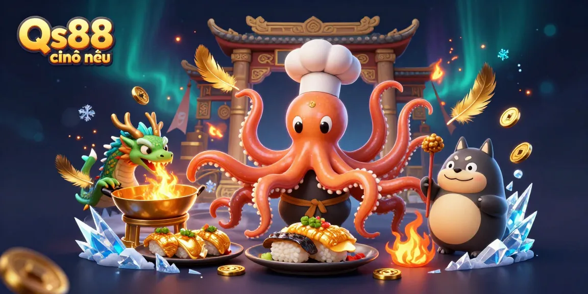 Experience the thrill of gaming at Qs88 chính thức with vibrant characters amidst a dynamic casino scene.