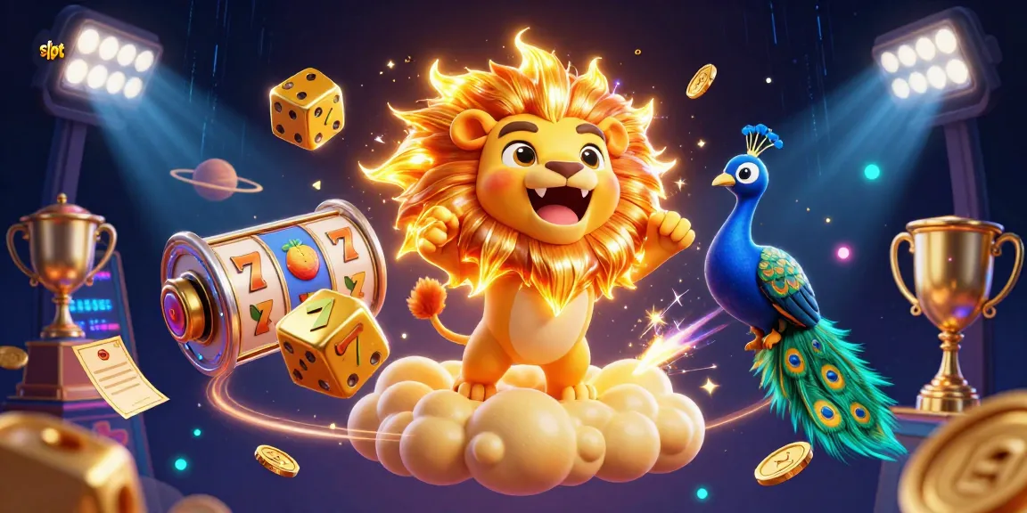 Experience exhilarating slot gameplay with vibrant visuals and dynamic elements in this 3D illustration.