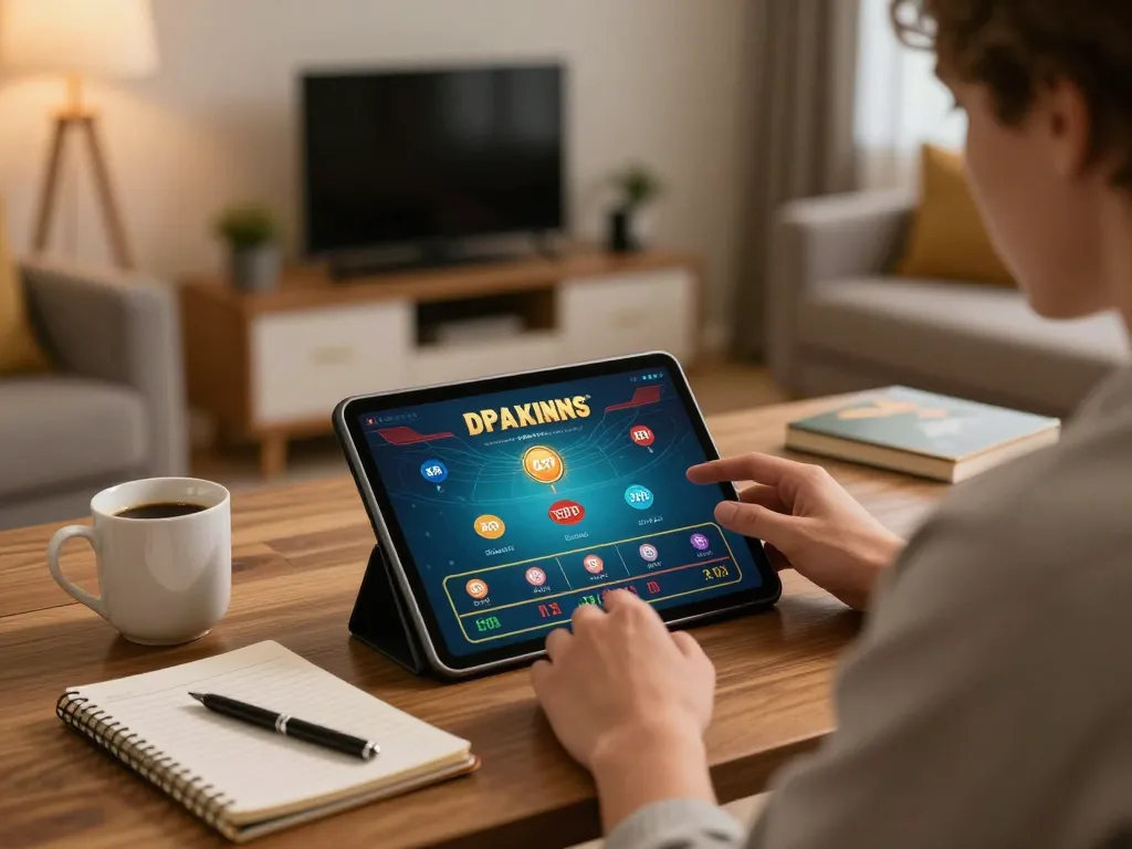 LOTO 188 players strategizing bets on a tablet during an online gaming session at home