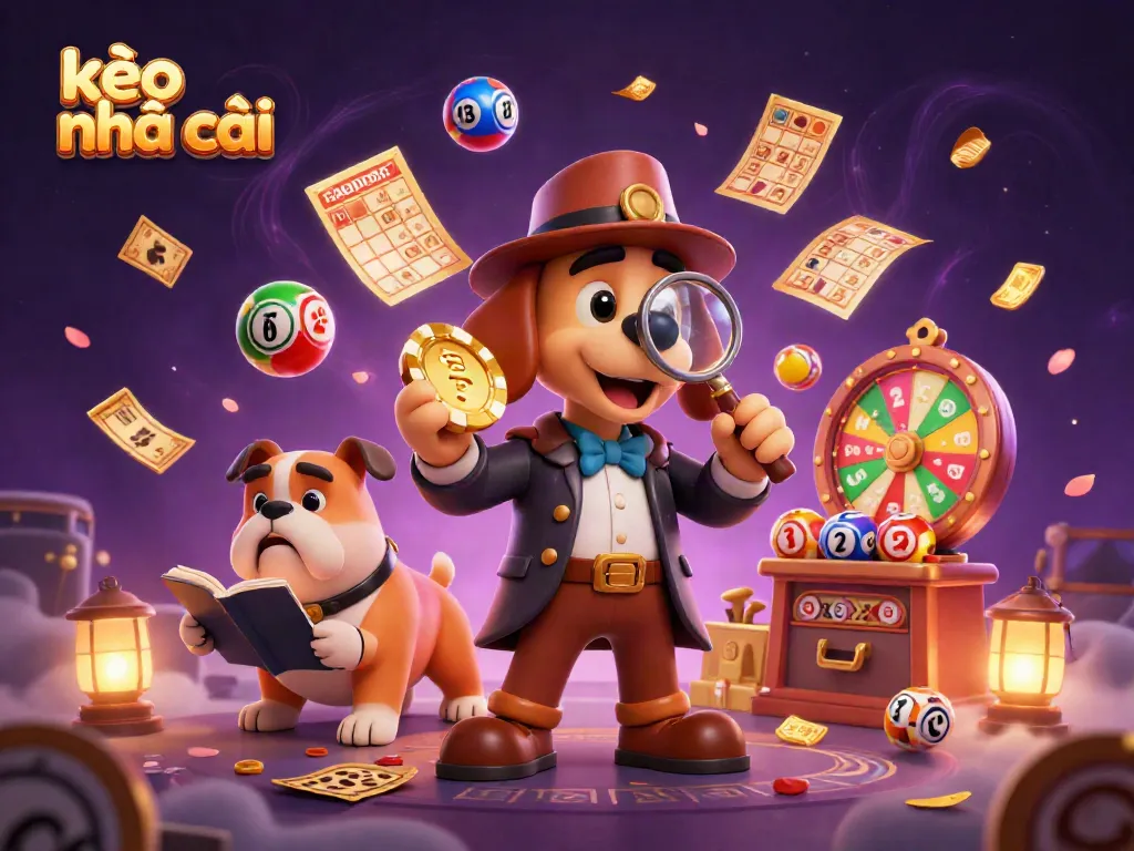 Engage in the thrilling world of kèo nhà cái as a detective uncovers a poker chip clue amidst dynamic lottery elements.