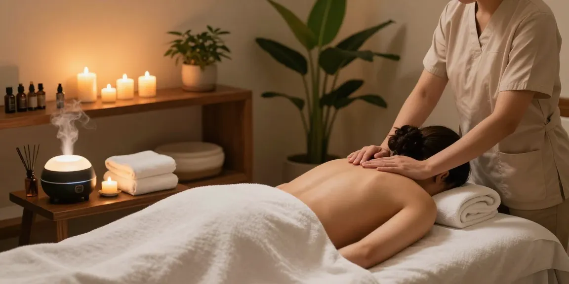 Indulge in 송파출장안마 therapy in a peaceful spa room with serene elements.