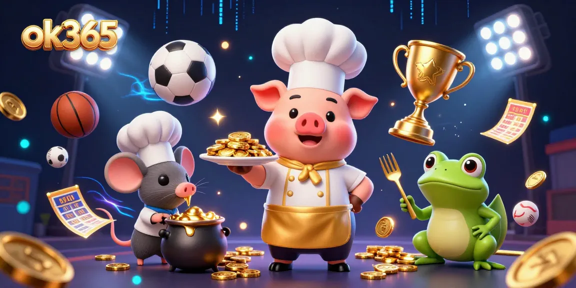 Experience thrilling gaming adventures with ok365, showcasing lively characters and dynamic sports elements.
