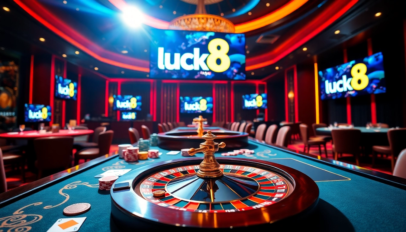 Experience thrill and excitement with luck8 at a luxurious casino table full of action.