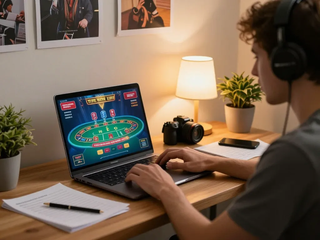 Engaging in a live dealer game at home with rik vip for thrilling online gameplay.