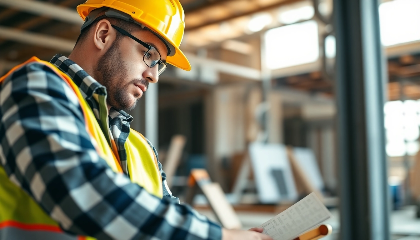 Contractor apprenticeship training in action on a construction site.