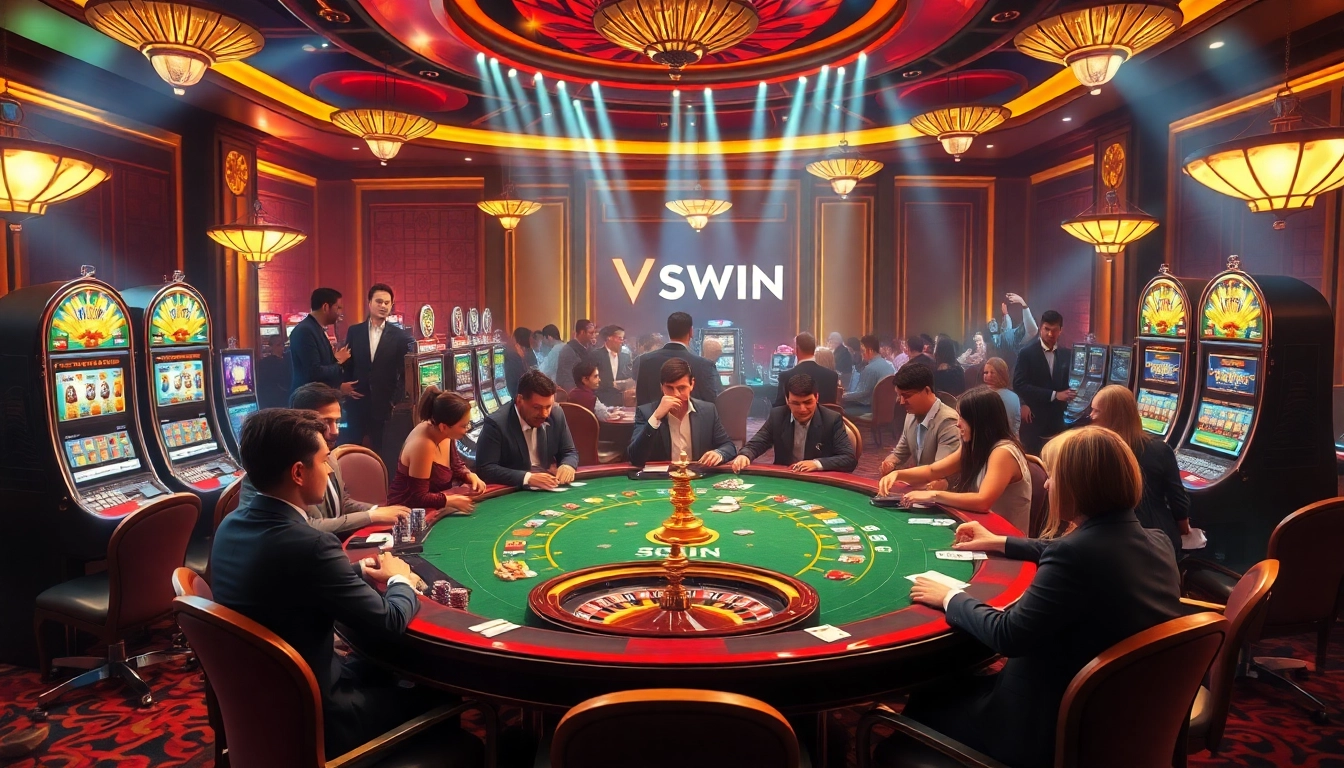 Experience the thrilling atmosphere at VSWIN, featuring luxurious casino gaming and vibrant excitement.