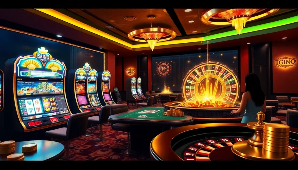 Thriving online gambling scene showcasing tg88pro.com with vibrant casino elements and excitement.